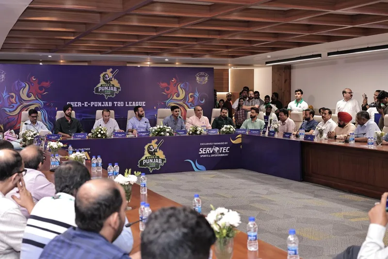 Sher-E-Punjab T20 League team owners' meeting — full conference panel