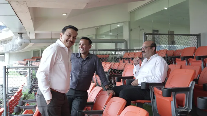 KTP Group leadership touring the Ludhiana Lions stadium stands