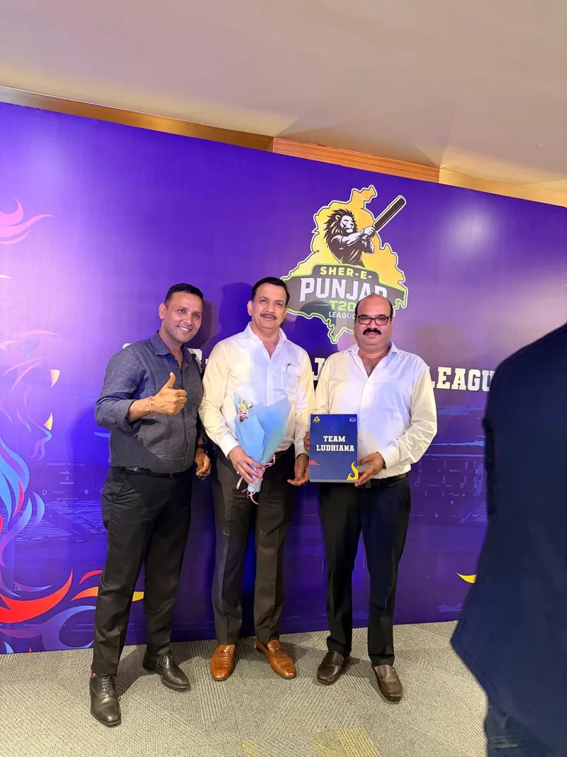 Team Ludhiana Lions with Sher-E-Punjab T20 League branding
